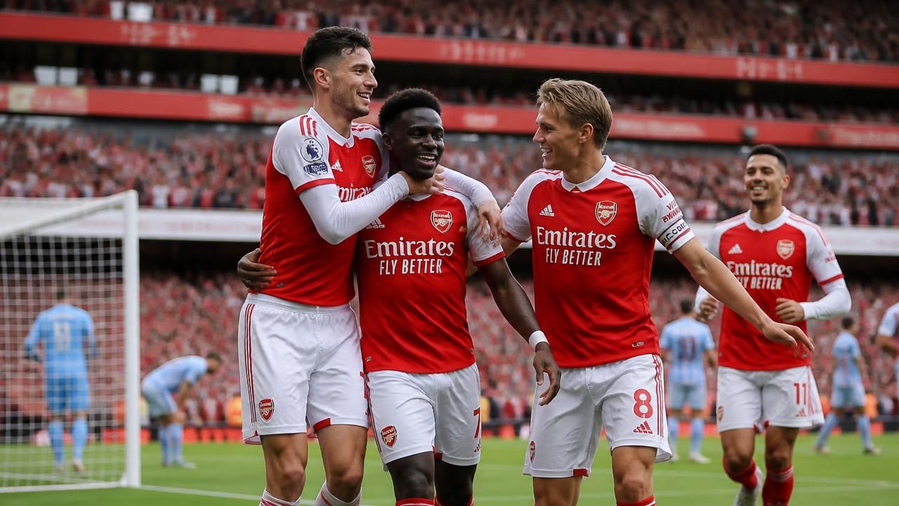 Arsenal 3-0 Coventry: Havertz, Saka and Odegaard fire champions to perfect start