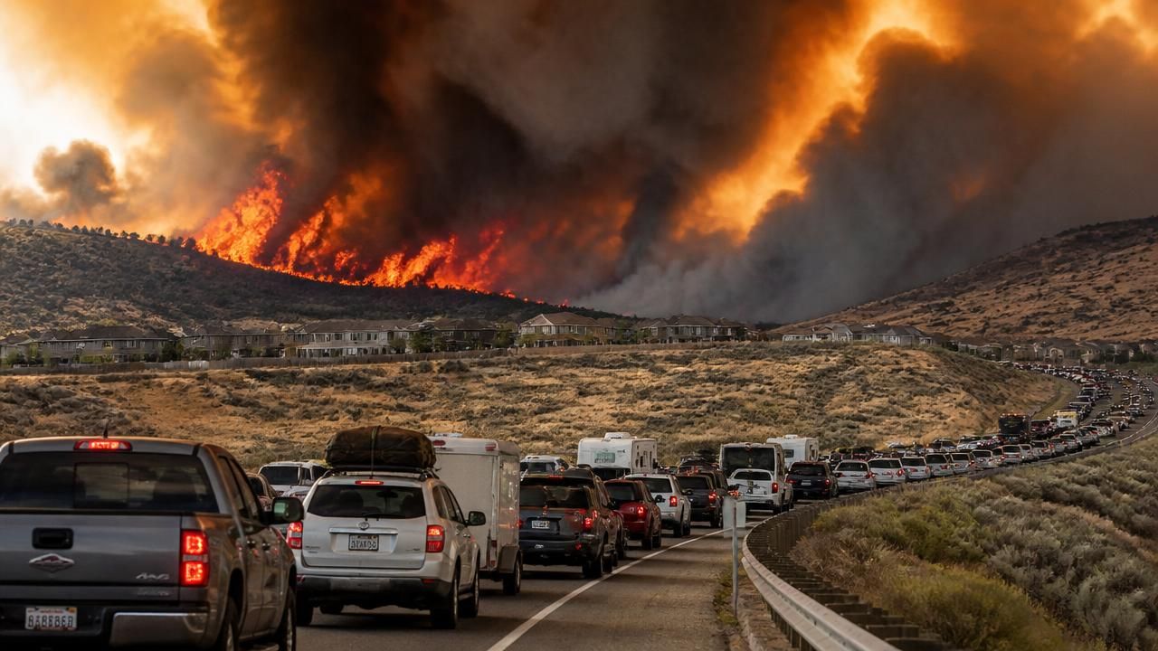 Hawk Fire Rages Near Reno: 90,000 Evacuate as Blaze Consumes 15,000 Acres