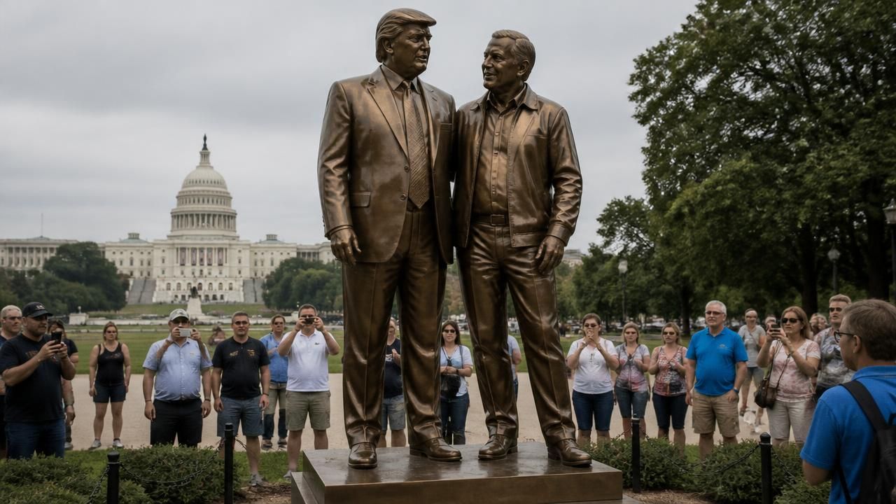 Trump in the Spotlight: Mideast Uncertainty, Tariff Turmoil, and a Provocative Statue