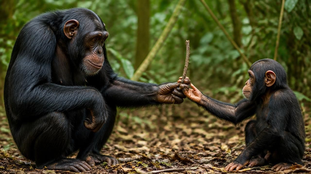 Chimps Hand Down Tools to Their Young, Study Finds, in a Glimpse of Teaching in the Wild