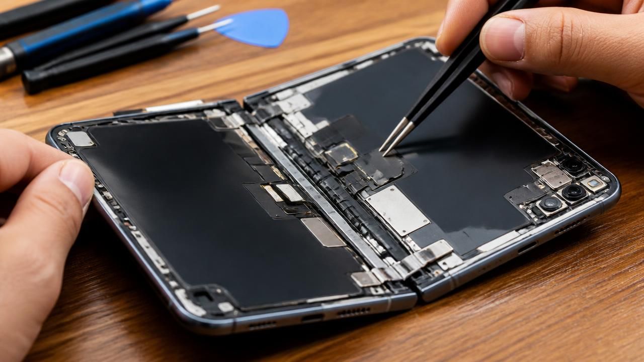iFixit Teardown Links iPhone Duo Screen Cracks to Hinge, Gives 5/10 Repairability