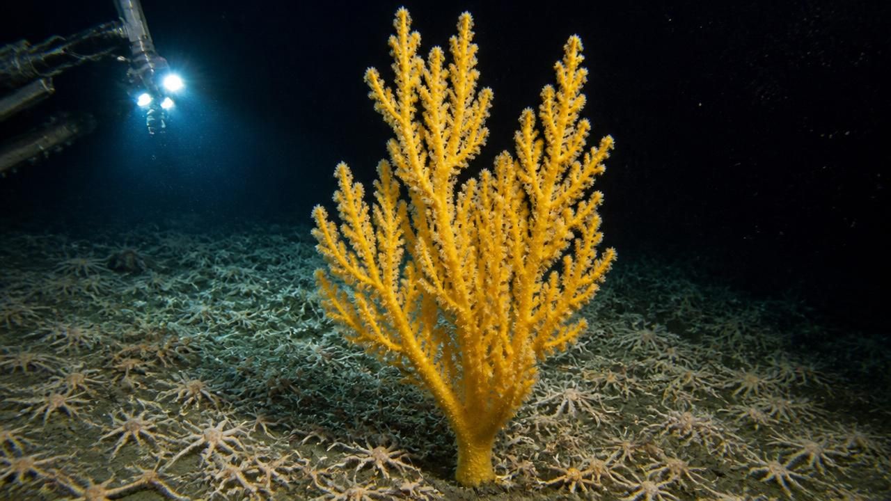 Golden deep-sea coral off Costa Rica so unusual scientists created a new family for it
