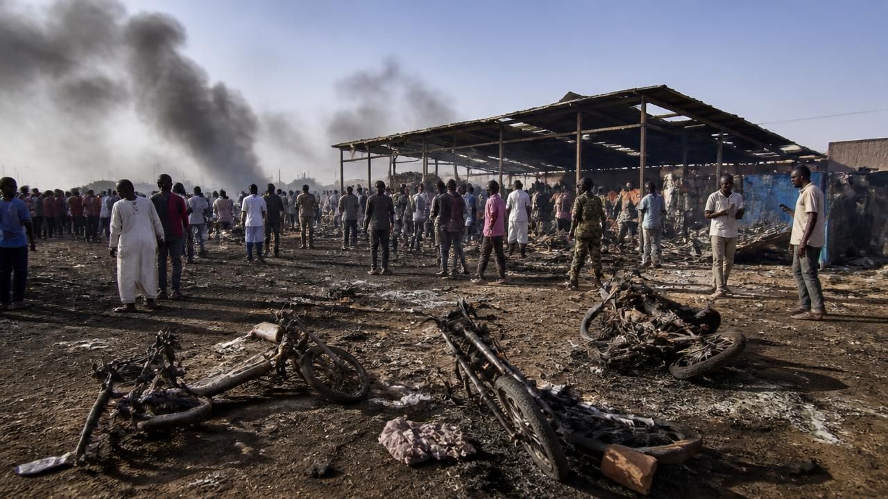 Drone strike at Sudan transport hub kills 80 in one of war's deadliest attacks